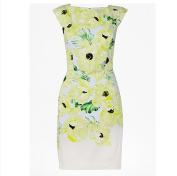 French Connection Poppy Flower Shift Dress-Size 4 - Picture 2 of 8
